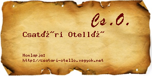 Csatári Otelló névjegykártya